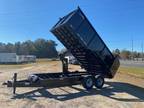 2024 Hawke 7X16 High Side Dump Trailer 15k w 4 ft sides