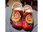 Used, Women's Wonder Nation Tie Dye Crocs Size 4