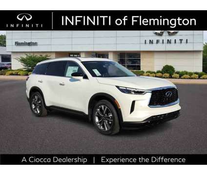 2024 Infiniti QX60 LUXE AWD is a White 2024 Infiniti QX60 Luxe SUV in Flemington NJ