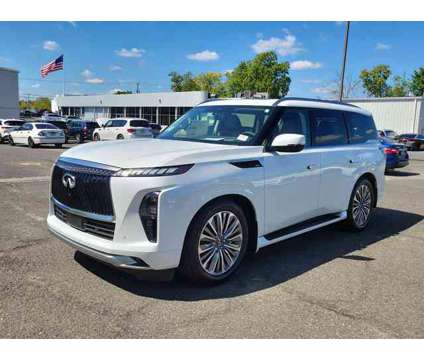 2025 Infiniti QX80 LUXE AWD is a White 2025 Infiniti QX80 SUV in Flemington NJ