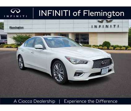 2024 Infiniti Q50 LUXE AWD is a White 2024 Infiniti Q50 Sedan in Flemington NJ