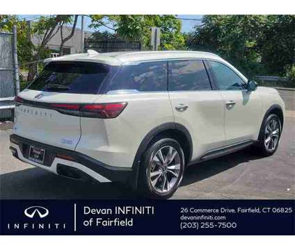 2024 Infiniti QX60 LUXE AWD is a White 2024 Infiniti QX60 Luxe SUV in Fairfield CT