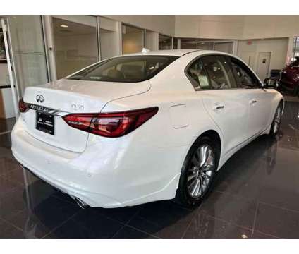 2024 Infiniti Q50 LUXE AWD is a White 2024 Infiniti Q50 Sedan in Massapequa NY