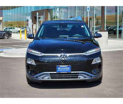 2021 Hyundai Kona Electric SEL is a Black 2021 Hyundai Kona SUV in Longmont CO