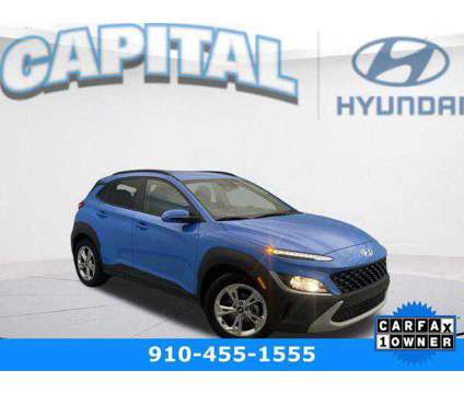 2022 Hyundai Kona SEL is a Blue 2022 Hyundai Kona SEL SUV in Jacksonville NC