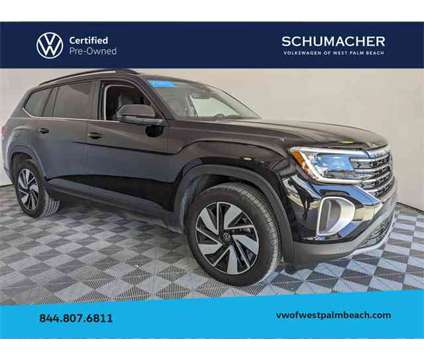 2024 Volkswagen Atlas 2.0T SE w/Technology is a Black 2024 Volkswagen Atlas 2.0T SE SUV in West Palm Beach FL