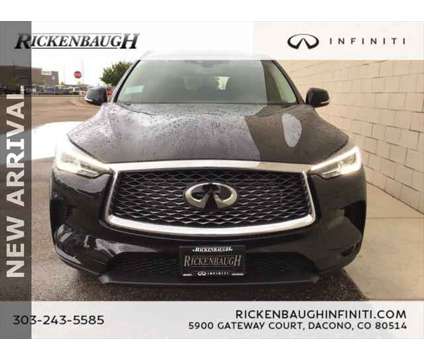 2023 Infiniti QX50 LUXE AWD is a Black 2023 Infiniti QX50 Luxe SUV in Dacono CO