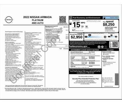 2022 Nissan Armada Platinum 4WD is a Red 2022 Nissan Armada Platinum SUV in Dacono CO