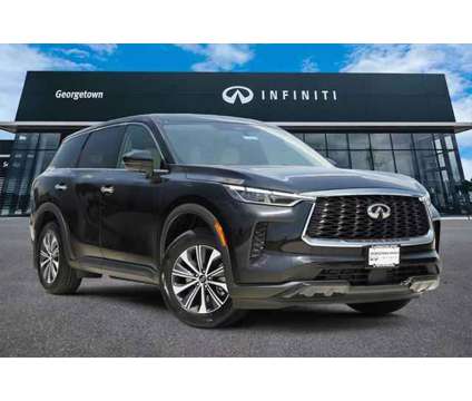 2025 Infiniti QX60 PURE is a Black 2025 Infiniti QX60 Pure SUV in Georgetown TX