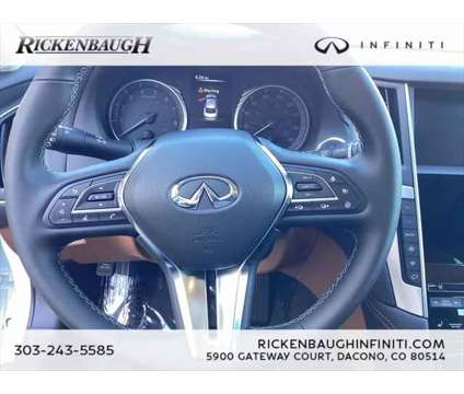 2024 Infiniti Q50 LUXE AWD is a White 2024 Infiniti Q50 Sedan in Dacono CO