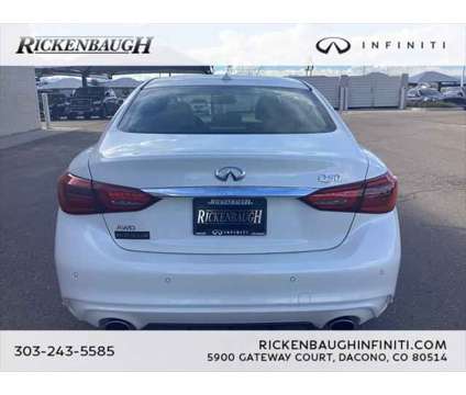 2024 Infiniti Q50 LUXE AWD is a White 2024 Infiniti Q50 Sedan in Dacono CO