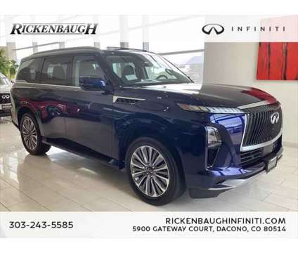 2025 Infiniti QX80 LUXE AWD is a Blue 2025 Infiniti QX80 SUV in Dacono CO