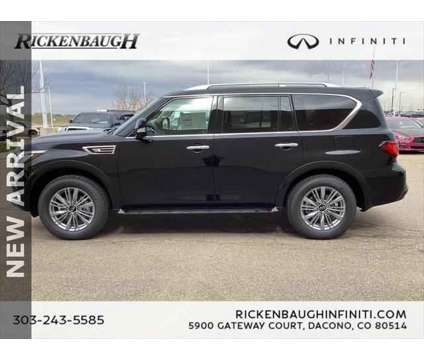 2024 Infiniti QX80 LUXE AWD is a Black 2024 Infiniti QX80 SUV in Dacono CO