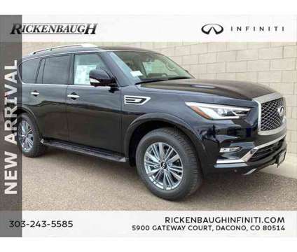 2024 Infiniti QX80 LUXE AWD is a Black 2024 Infiniti QX80 SUV in Dacono CO