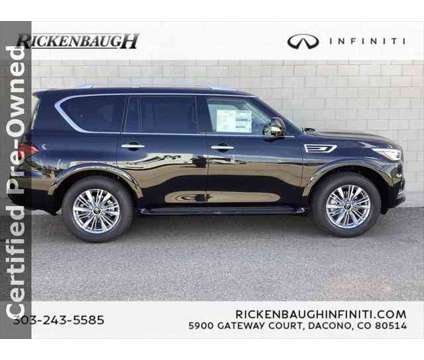 2024 Infiniti QX80 LUXE AWD is a Black 2024 Infiniti QX80 SUV in Dacono CO