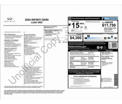 2024 Infiniti QX80 LUXE AWD is a Black 2024 Infiniti QX80 SUV in Dacono CO