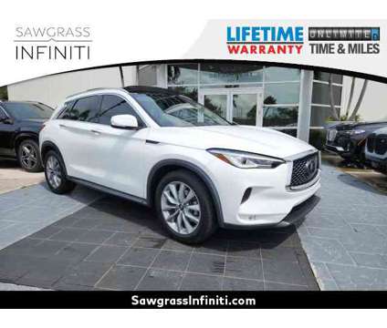 2021 Infiniti Qx50 Luxe is a White 2021 Infiniti QX50 Luxe SUV in Fort Lauderdale FL