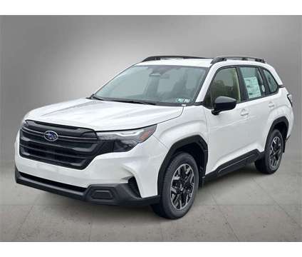 2025 Subaru Forester Base is a White 2025 Subaru Forester 2.5i SUV in Pittsburgh PA