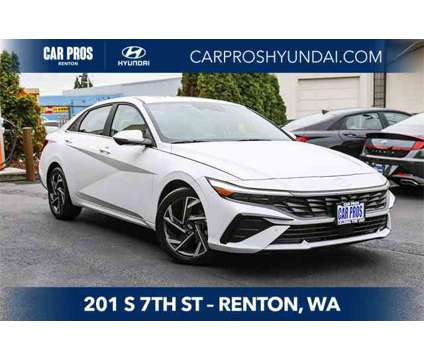 2024 Hyundai Elantra Limited is a White 2024 Hyundai Elantra Limited Sedan in Renton WA