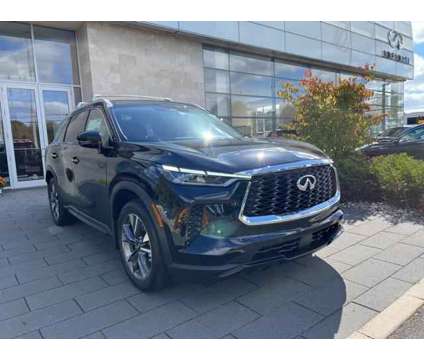 2025 Infiniti QX60 LUXE AWD is a Black 2025 Infiniti QX60 Luxe SUV in Wallingford CT