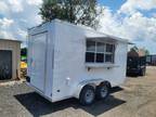 2024 Covered Wagon 7X14 White Finished Interior Electrical AC concess