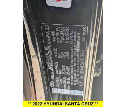 2022 Hyundai Santa Cruz SEL is a Black 2022 Truck in North Aurora IL