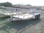 2025 H&H 82 x 14 Aluminum Rail Side Utility Trailer, 7K Tan