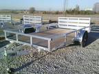 2025 H&H 82 x 12 Aluminum Rail Side Utility Trailer, 3K Idl